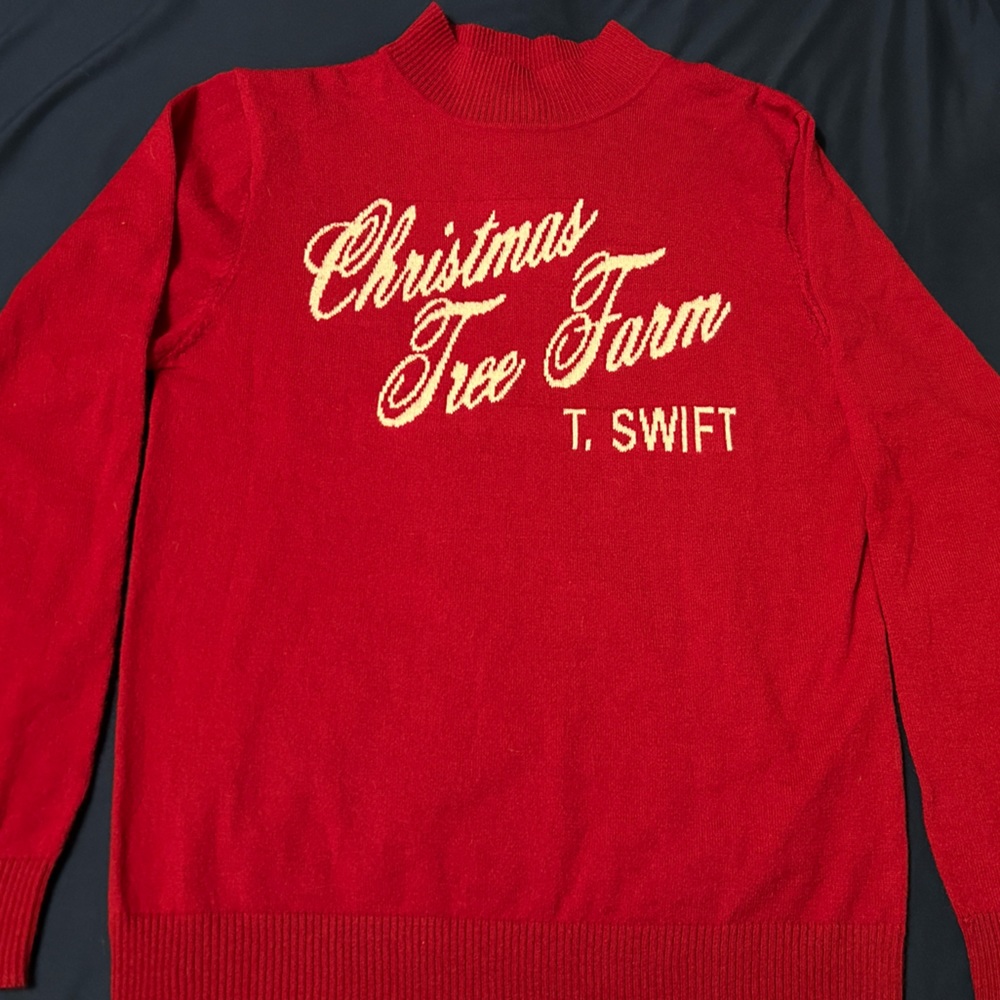 SPECIAL LISTING DO NOT PURCHASE Taylor Swift Christmas Tree Farm Red Sweater